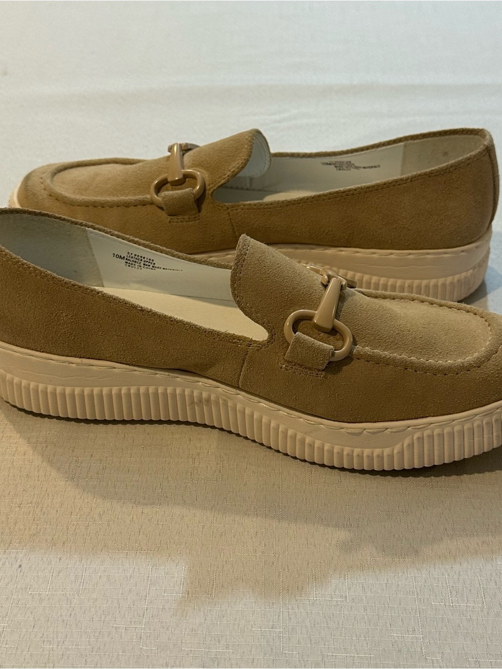 Söfft Biscotti Suede Horsebit Platform Loafers Size 10
